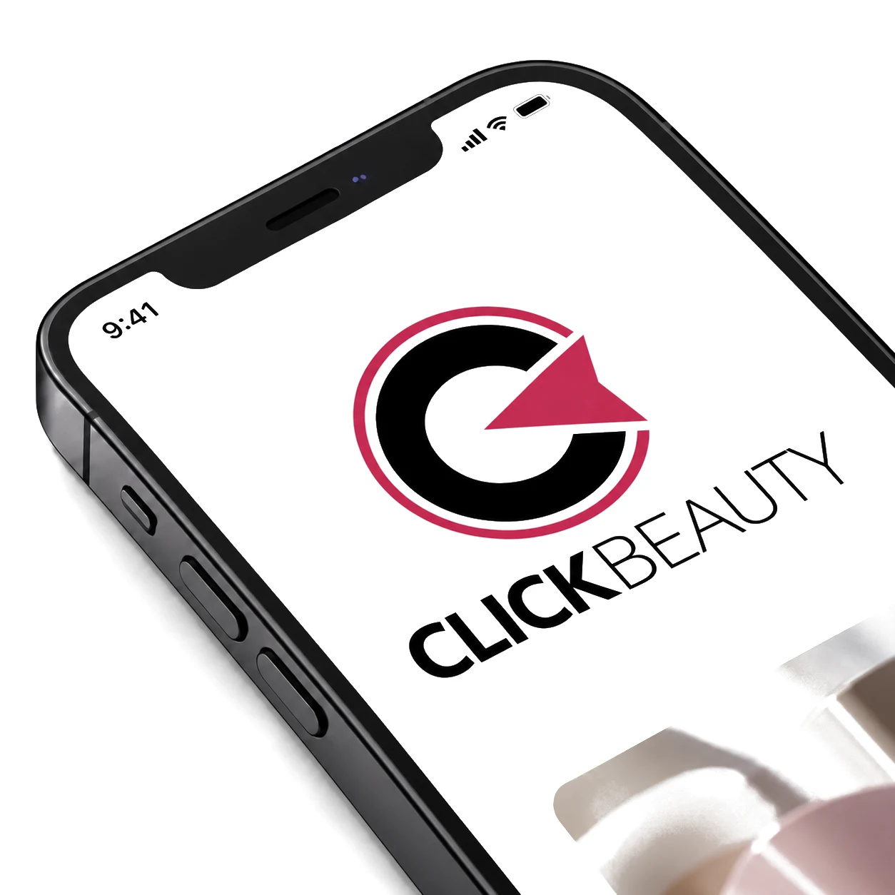 Área de clientes da Click Beauty no telemóvel
