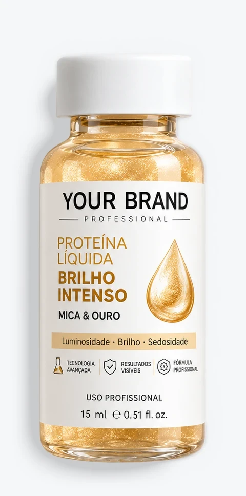 Mica & Gold Liquid Protein: radiance and shine, 15 ml ampoule