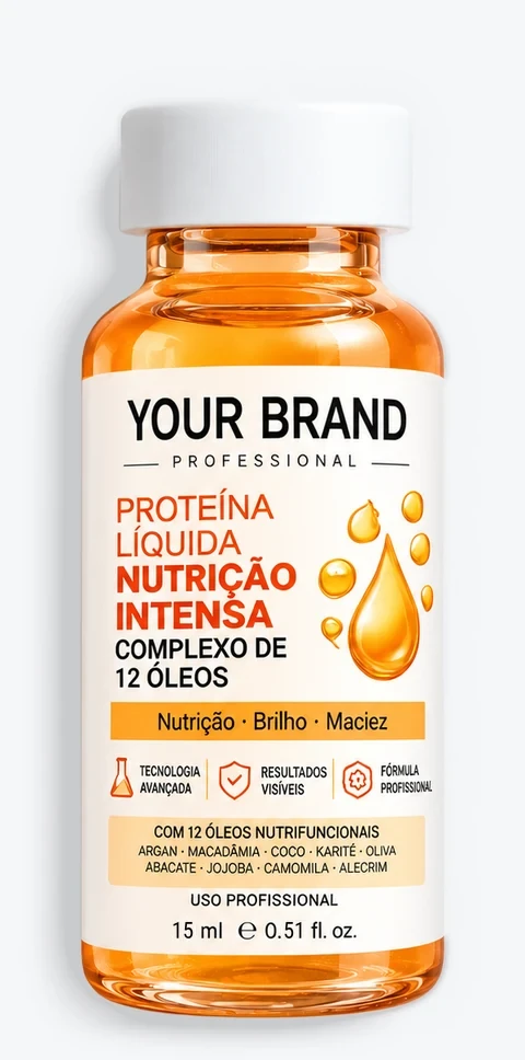 12 Oils Liquid Protein: intensive nourishment, 15 ml ampoule