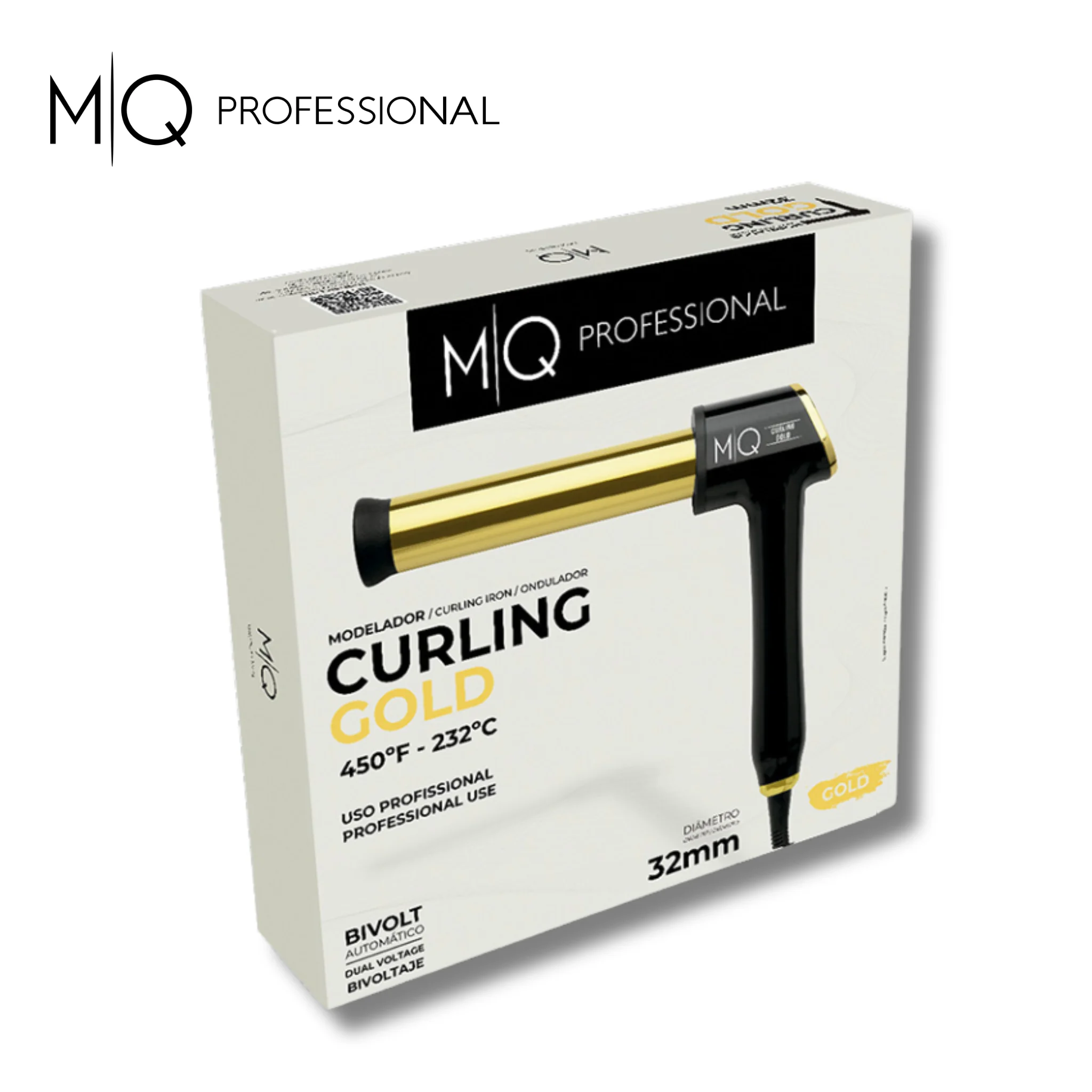 MQ Curling Gold wand curling iron box