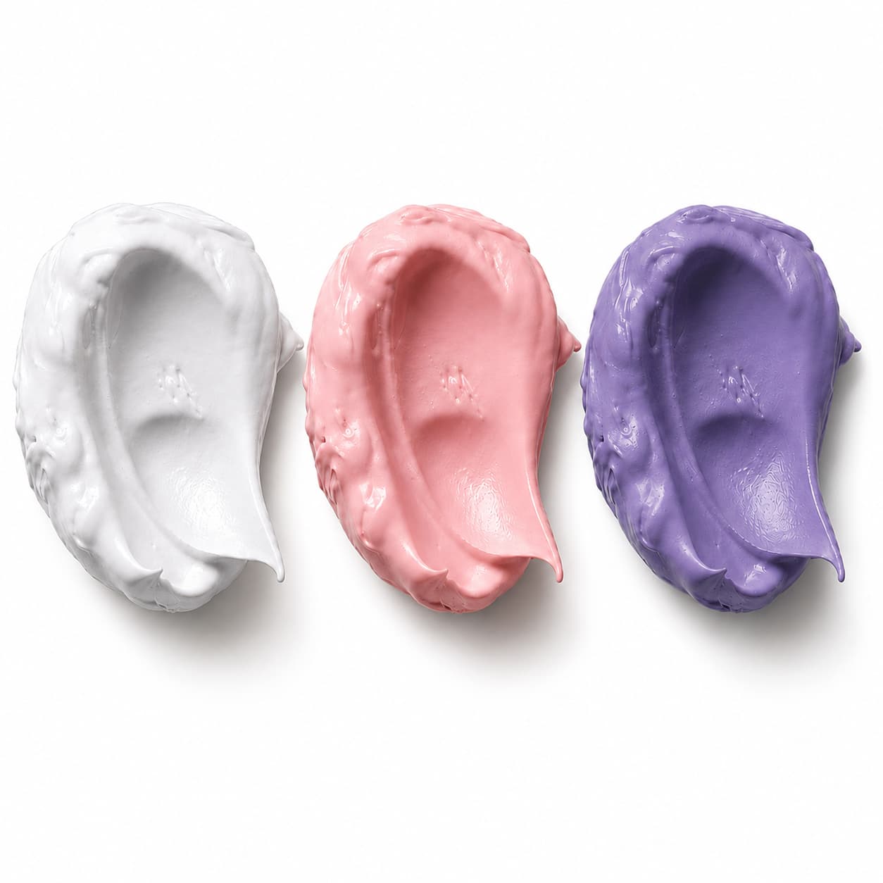 Alisados profesionales con cremas de alisado en texturas blanca, rosa y lila para marca propia